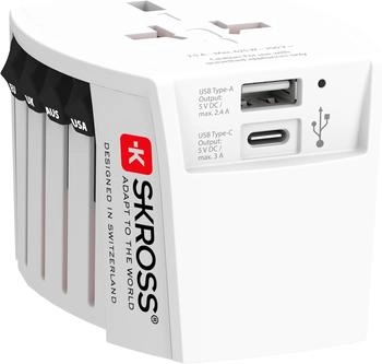 Skross Reiseadapter MUV USB (AC) mit USB-A und USB-C (1.302962)
