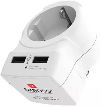 Skross Reiseadapter Europa auf USA, 2x USB-A (1907186)