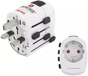 Hama World Travel Pro Reiseadapter 3-polig, 150 Länder (00223465)