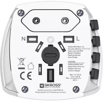 Hama Weltreiseadapter MUV Micro 2-polig, 250V (00223476)