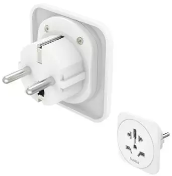 Hama Reiseadapter Typ E/F 3-polig, universal, weiß (00223455)