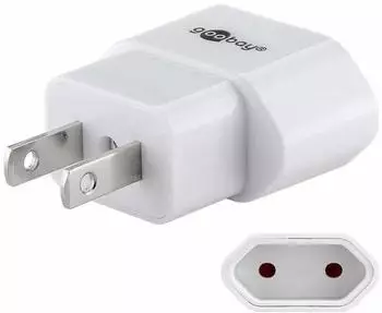 Goobay Reiseadapter EU auf USA/Japan, wei&szlig; (45345)