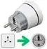 Hama Reisestecker UK/Typ G auf Deutschland/Typ F, weiß (00223452)