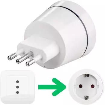 Hama Reisestecker Deutschland auf Italien Typ L (121997)