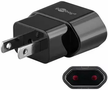 Goobay Reiseadapter EU auf USA/Japan, schwarz (45344)