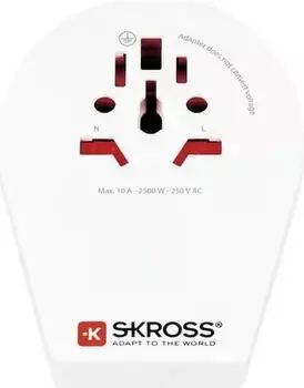 Skross Reiseadapter World to China/Brazil/Italy, 2x USB-A, 2500W (1.500271-E)