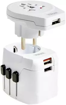 Vimar Universeller Reiseadapter 2x USB-A, UK/USA/EU/AUS/CHN (0A32303B)