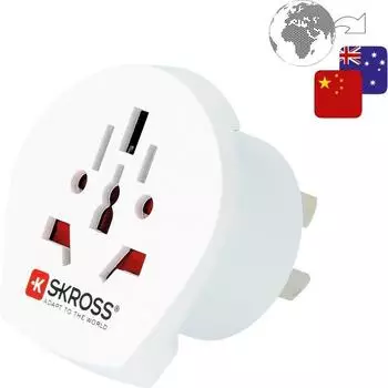 Skross Reiseadapter Welt auf Australien/China, Typ C (1.500222-E)