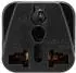 Intirilife Steckdosen-Reiseadapter UK Typ G auf Schuko, schwarz, 4er-Set (DE-142552)