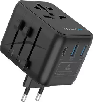 Xlayer Reisestecker weltweit 2x USB-A, 1x USB-C, 20W (220605)