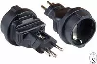 Good Connections PA-6002S - Typ J (CH) - Typ F - Schwarz