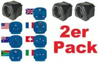 Brennenstuhl Reiseadapter "Weltreise-Set mit 10 A Sicherung" Typ EF (Konturenstecker)
