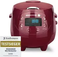 REISHUNGER 542-MDRK-DR, Reishunger Digitaler Mini Reiskocher 0,6 Liter, 350 Watt,