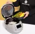 Reishunger Digitaler Reiskocher 1,5l grau + Reis 200g inkl Kochbuch + Reiswaschschüssel