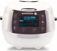 Reishunger Digitaler Reiskocher (1,5l) + Reiskocher Kochbuch | Wei&szlig;