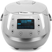 REISHUNGER 538-DRK-GREY, Reishunger Digitaler Reiskocher 1,5 Liter 860 Watt,...