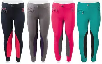 Pfiff Ella Kinder Reitleggings (102603) pink/grau