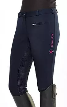 Pfiff Yasmin Reithose mit Silikon-Grip Besatz (102235) mittelblau