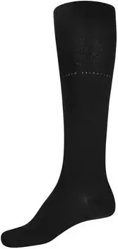 Pikeur Kniestrümpfe mit Strass-Logo schwarz