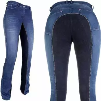 HKM Jodhpur Reithose Summer Denim Stretch (30876900) jeansblau/dunkelblau