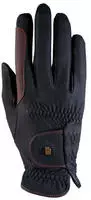 Roeckl MALTA Light & Grip bicolor Reithandschuh 9 schwarz/mokka