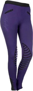 HKM Reitleggings Starlight Silikon lila/schwarz