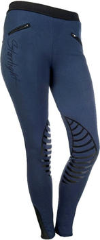 HKM Reitleggings Starlight Silikon dunkelblau/schwarz