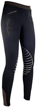 HKM Reitleggings Starlight Silikon schwarz/braun