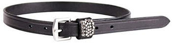QHP Sporenriemen Lupine Lederriemen schwarz Strass