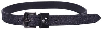 QHP Sporenriemen Shimmer Leder Glitzer Strasssteinen und Edelstahlschnalle