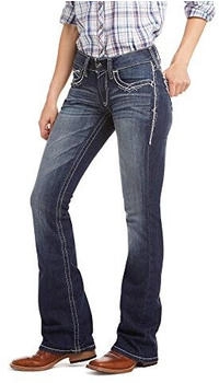 Ariat R.E.A.L. Mid Rise Bootcut Jean gletscher