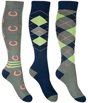 HKM Riding Socks Cardiff navy/olivgrün