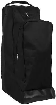 QHP Combi Riding Boot/Helmet Bag schwarz