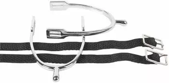 Harry's Horse Spur Straps King Leather with Glitter and Crown schwarz/grau