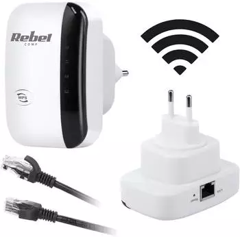 Rebel WLAN-Repeater KOM1030 300Mbit/s 2,4GHz (KOM1030)