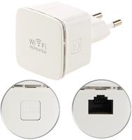 7links Mini Accesspoint: Mini-WLAN-Repeater WLR-350.sm mit Access-Point & WPS-Knopf,