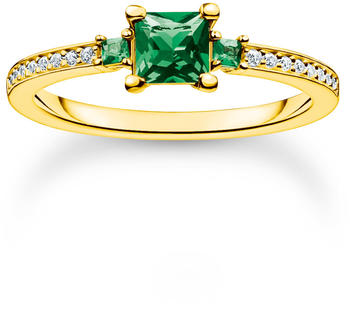 Thomas Sabo Ring mit grünen und weißen Steinen (TR2402-971-6)