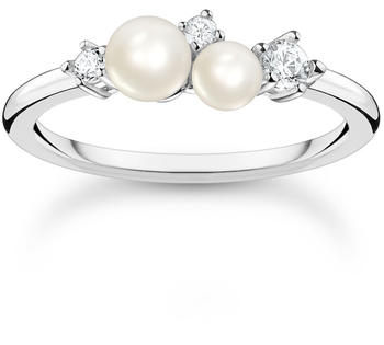 Thomas Sabo Ring Perlen mit weißen Steinen (TR2368-167-14)