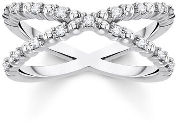 Thomas Sabo Ring Kugeln mit weißen Steinen (TR2318-051-14)