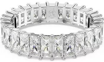 Swarovski Damenring Matrix Baguette-Schliff weiß/rhodiniert