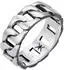 Kuzzoi Bandring Chunky Chain silber