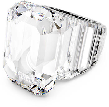 Swarovski Lucent Cocktailring Oktagon-Schliff weiß
