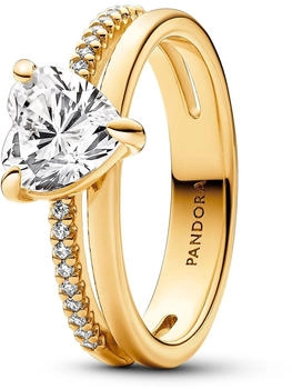 Pandora Doppelband Herz Ring (163100C01)