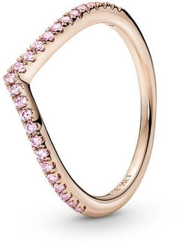 Pandora Timeless Wishbone Funkelnder Rosafarbener Ring (186316C02)