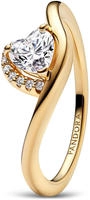 Pandora 163660C01 Damen-Ring Welliges Herz Goldfarben