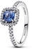 Pandora Funkelnder Eckiger Blauer Strahlenkranz Ring (193555C01)