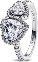 Pandora 193659C01 Silberring f&uuml;r Damen Funkelnde Halo Herzen