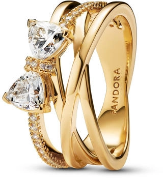 Pandora Funkelnde Schleife & &Uuml;berkreuztes Band Ring (163511C01)