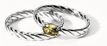 PURELEI Volcano Ring Set silber