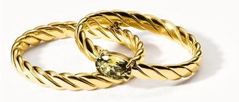 PURELEI Volcano Ring Set gold